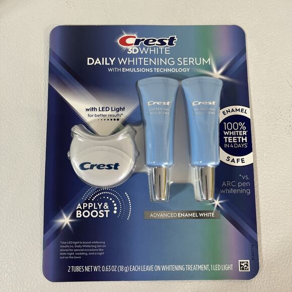 Crest 3DWhite Daily Whitening Serum, Advanced Enamel White + LED Light Treatment - Picture 1 of 2